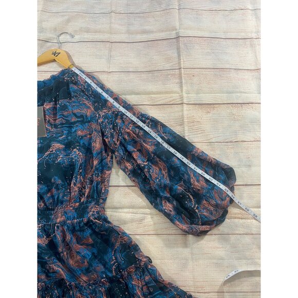 NWT Buddy Love Women's Zozo Elastic Waist V Neck, Bell Sleeve Dress - Medium - Picture 11 of 14